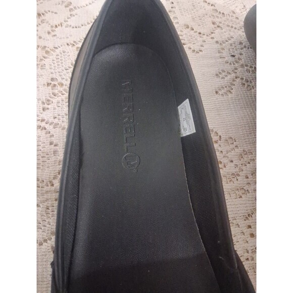 Merrell Shoes Womens Sz 8 Ballet Flat Comfort Slip On Leather Select Grip Black - Picture 7 of 8